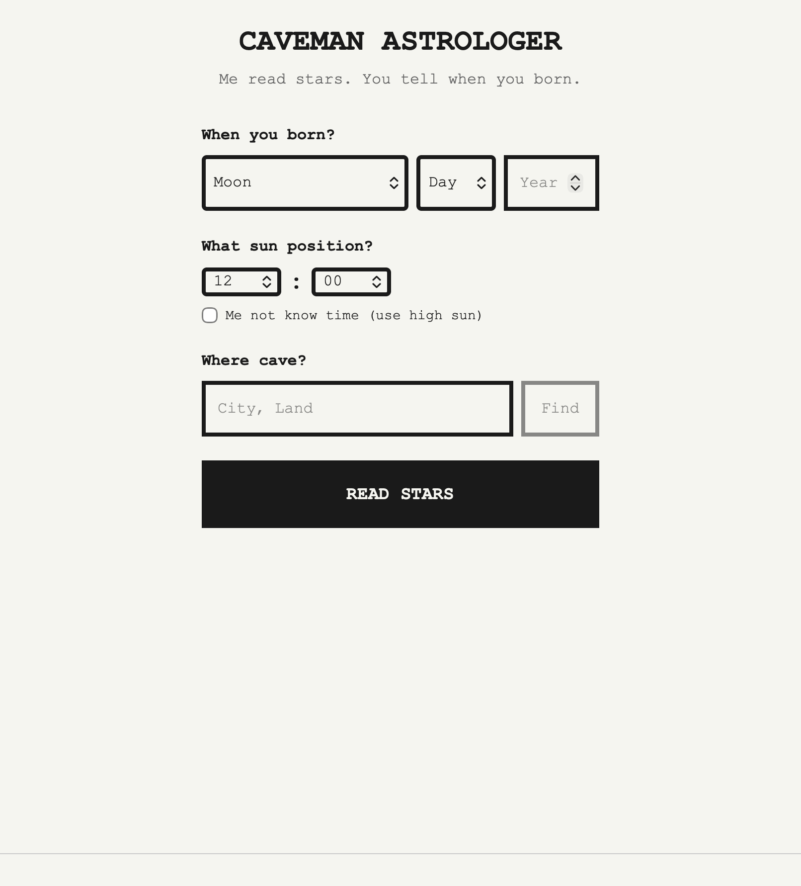 caveman-astrologer preview